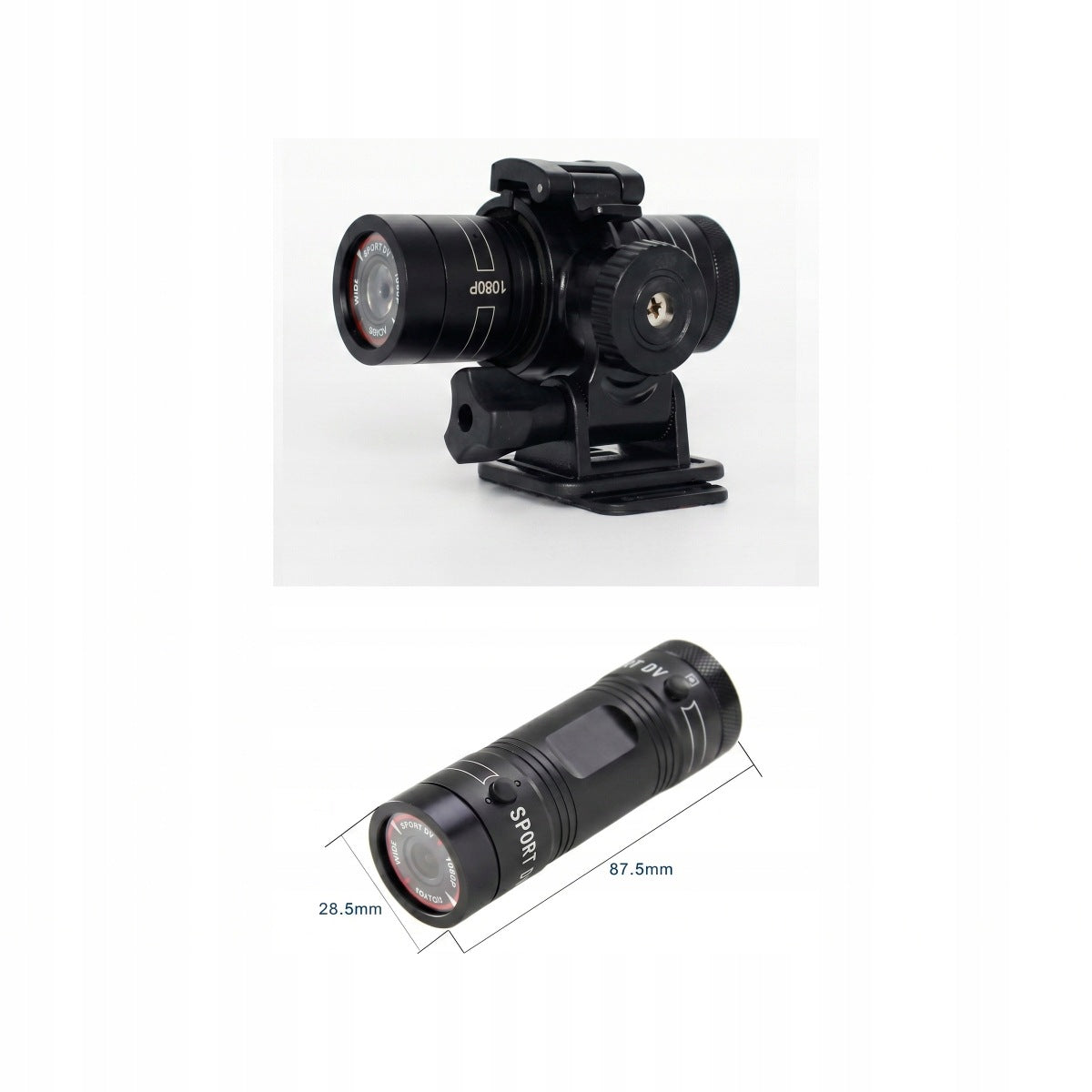 120° SPORTS RECORDER FOR FULL HD HELMET BIKE 1080P WATERPROOF BLACK Brand no brand