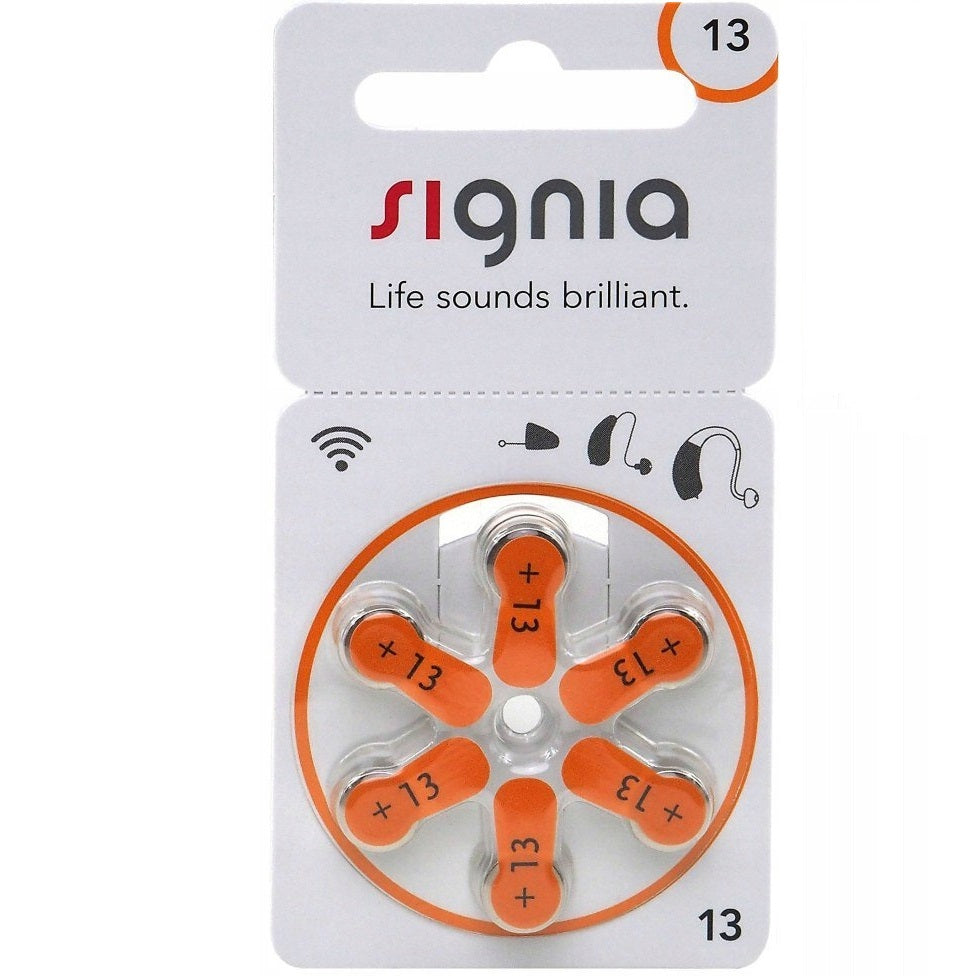 120 x 13 Signia PR13 PR48 Hg 0% batteries for hearing aid Made in Germany Batteries included yes