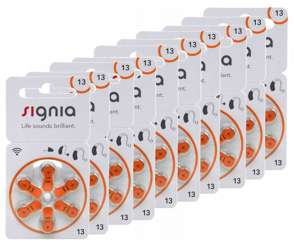 120 x 13 Signia PR13 PR48 Hg 0% batteries for hearing aid Made in Germany