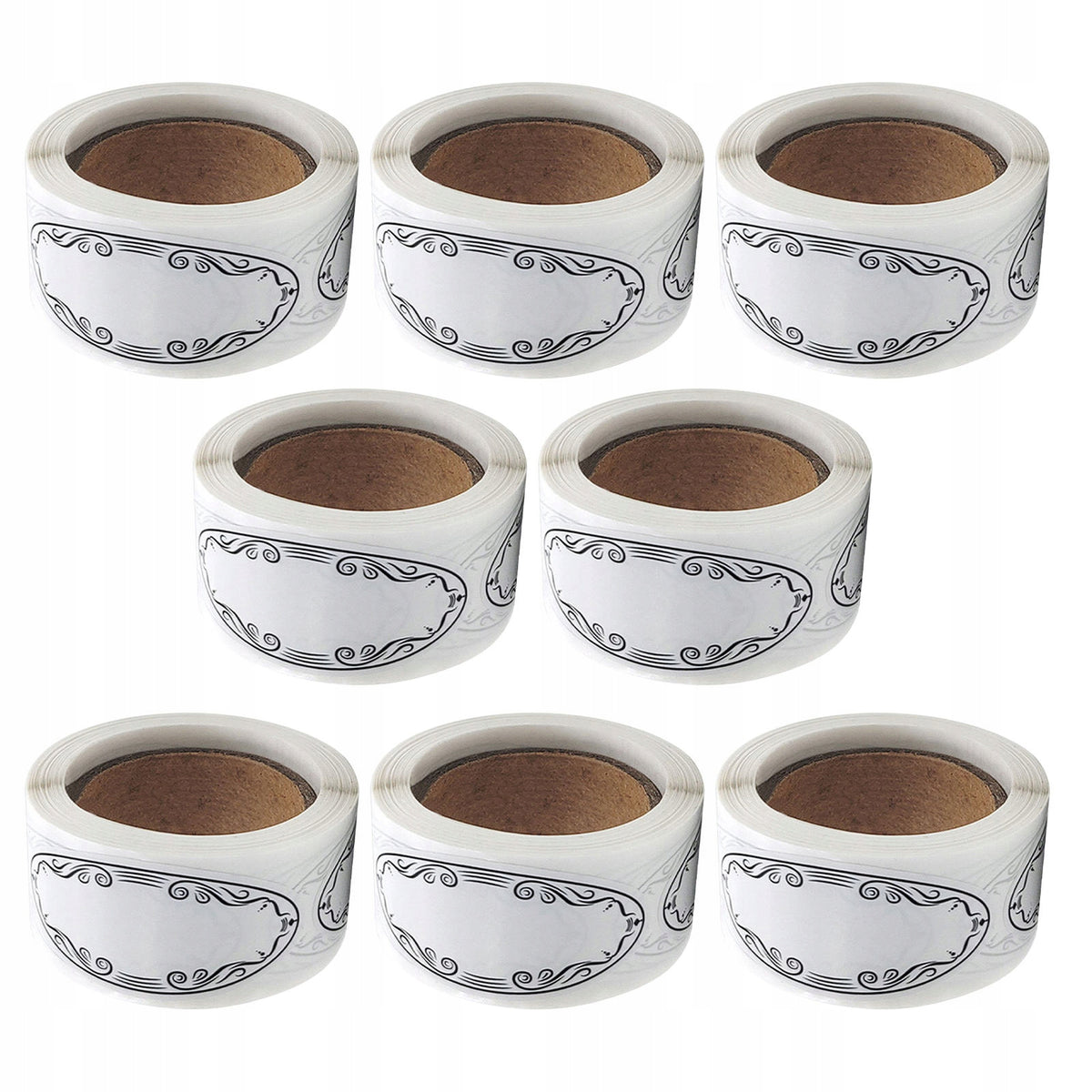 1200Pcs Blank Oval Stickers for Food Containers and Jars