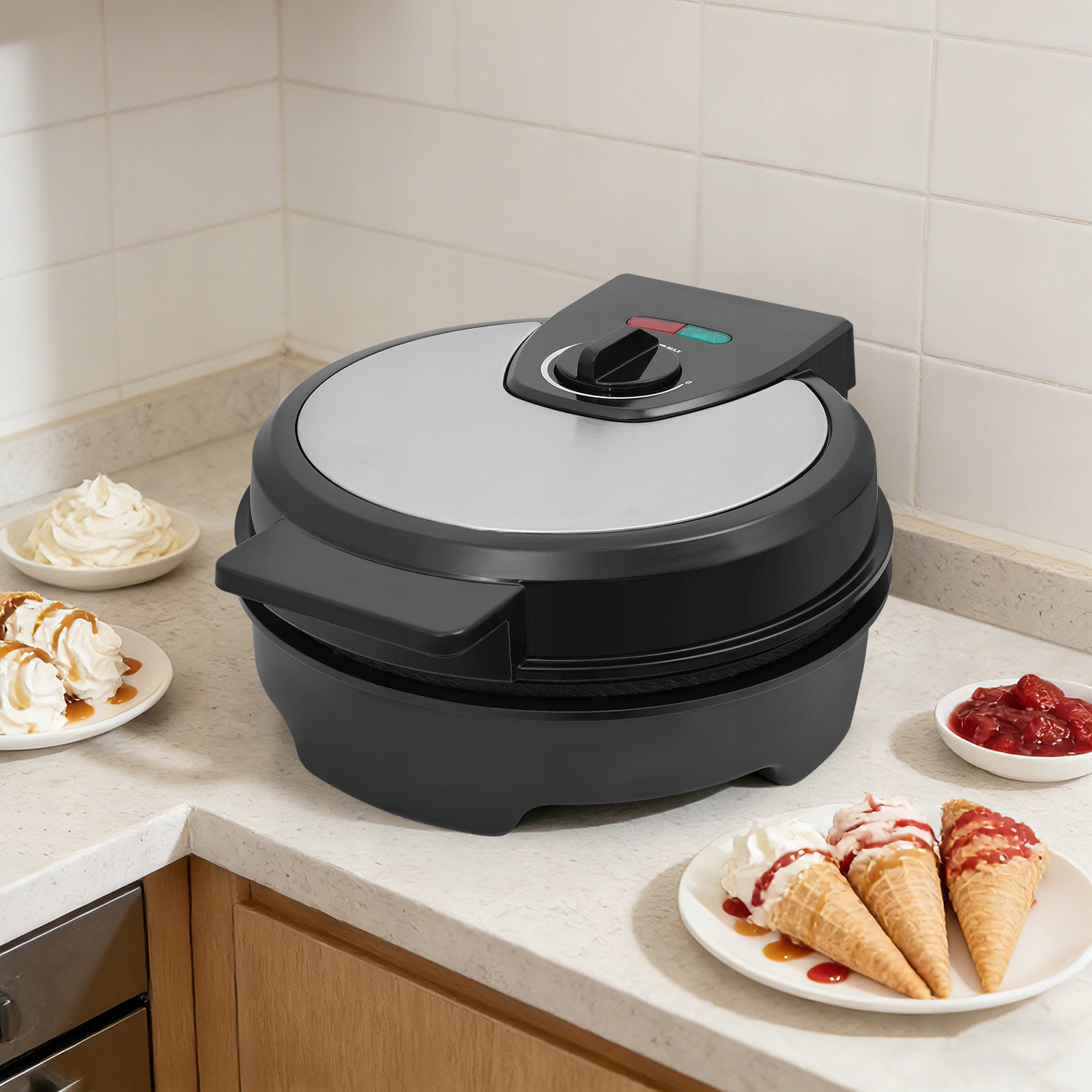 1200W 220V ELECTRIC WAFFLE CONE MAKER 20CM ICE CREAM WAFFLE CONE MAKER Manufacturer code JJFT9C4FEUHS8