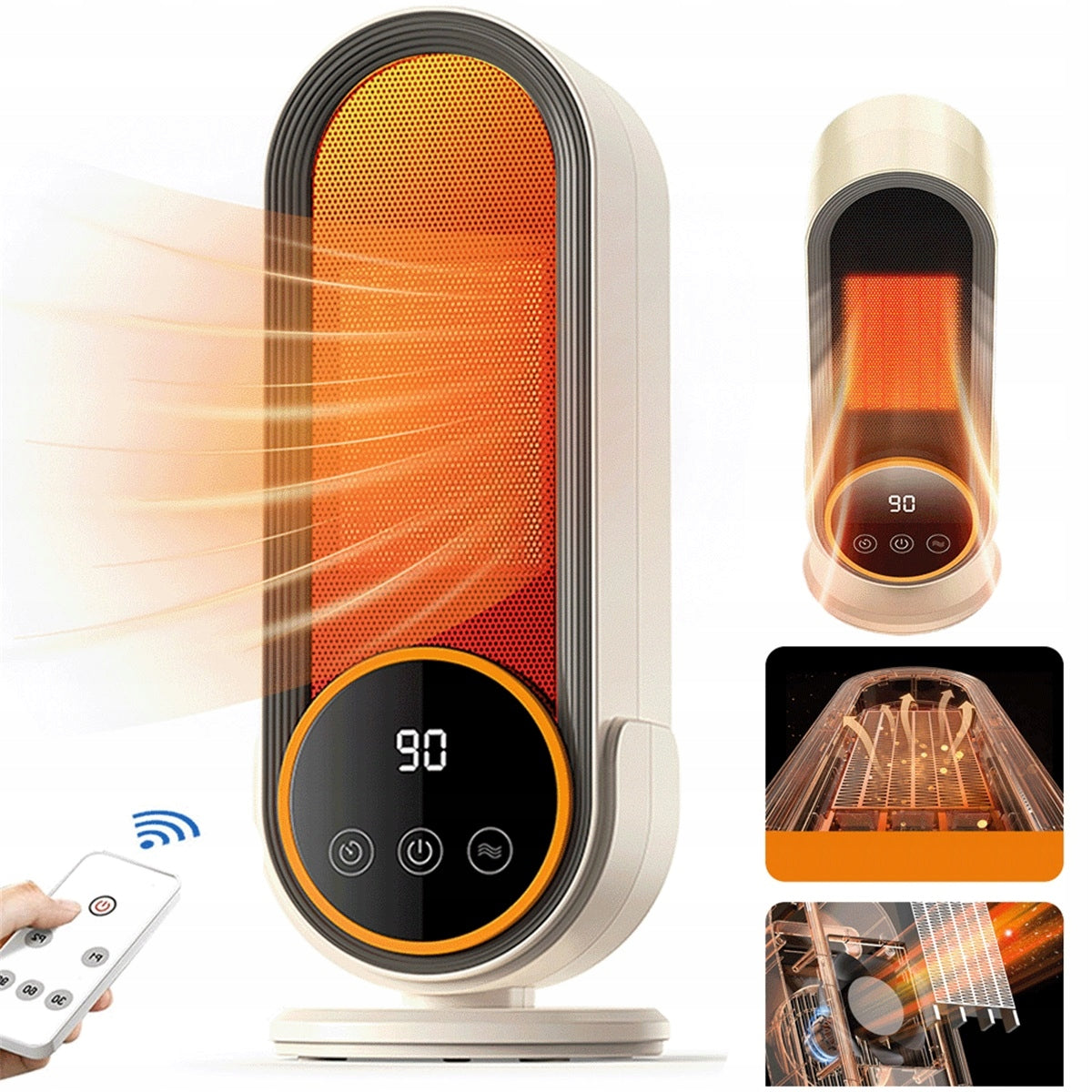 1200W ELECTRIC HEATER WITH LED DISPLAY AND TOUCH SCREEN