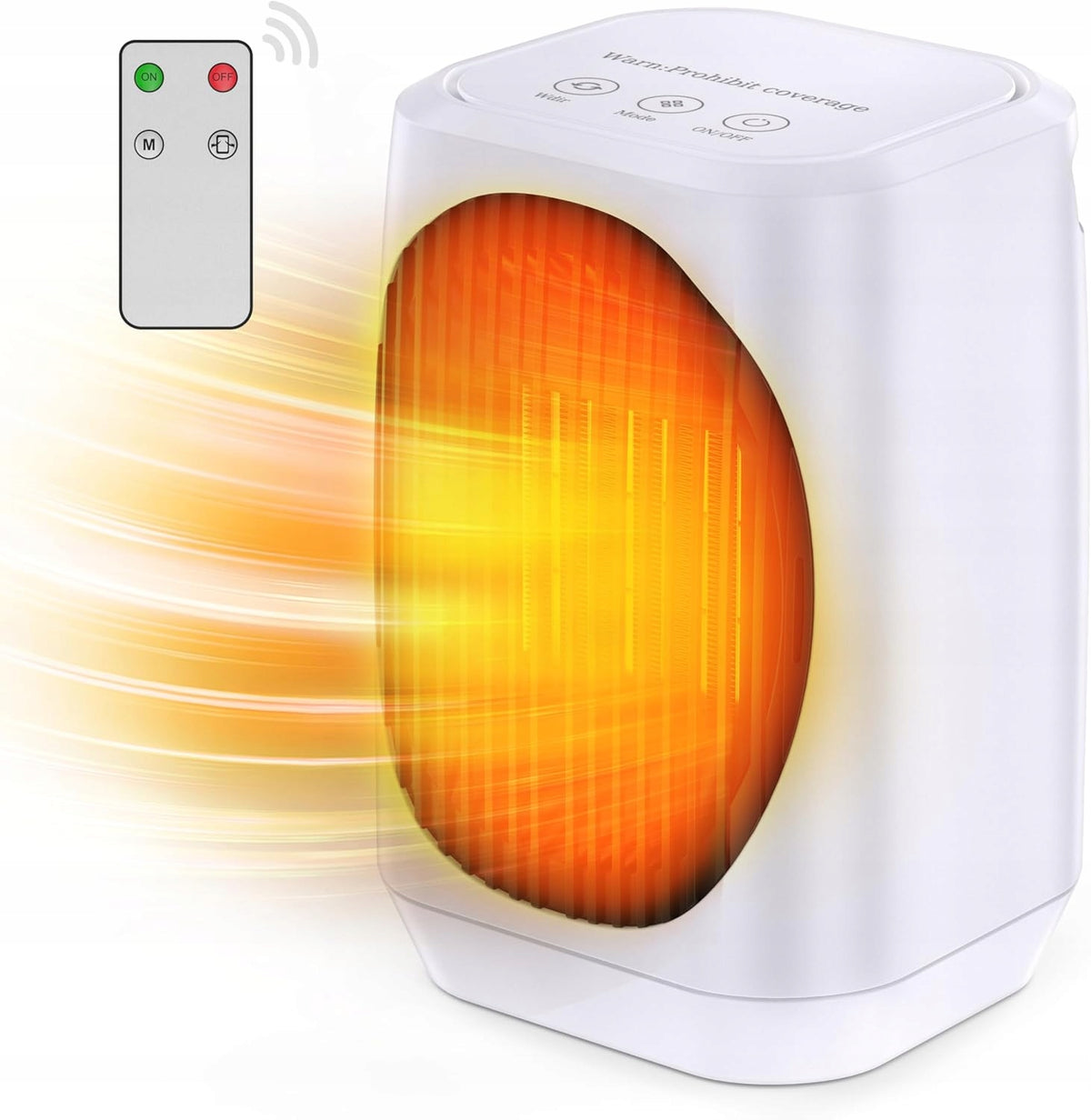 1200W ELECTRIC HEATER apron rotary fan + remote control