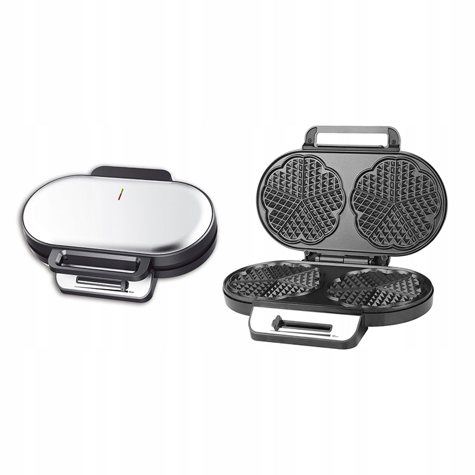 1200W waffle maker with double heart, heart waffle maker with p