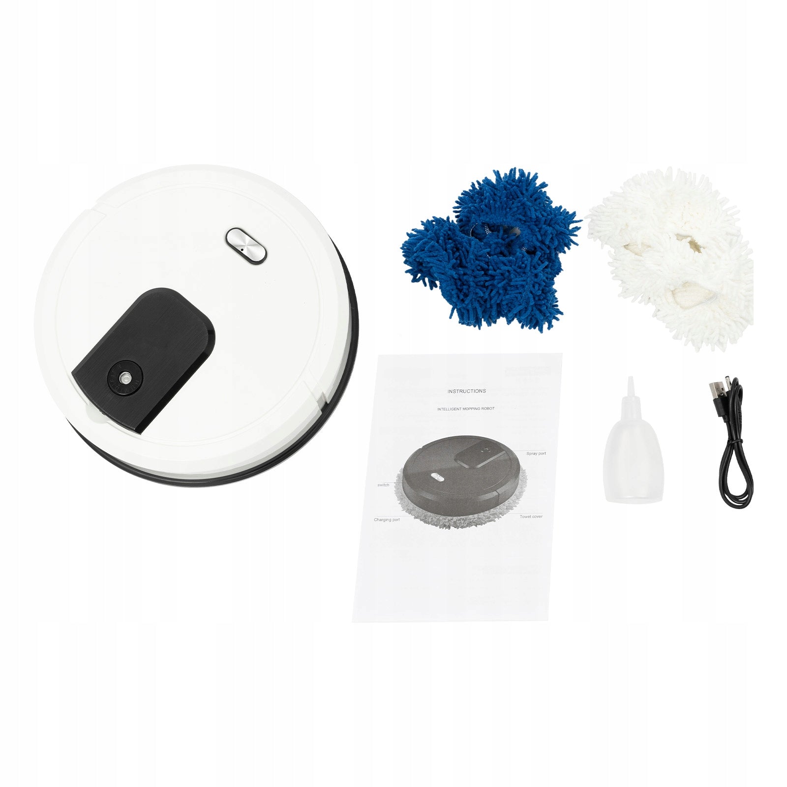 1200mAh Automatic Wet & Dry Mop Machine, Rotary Design with Water Spraying Packaging status original