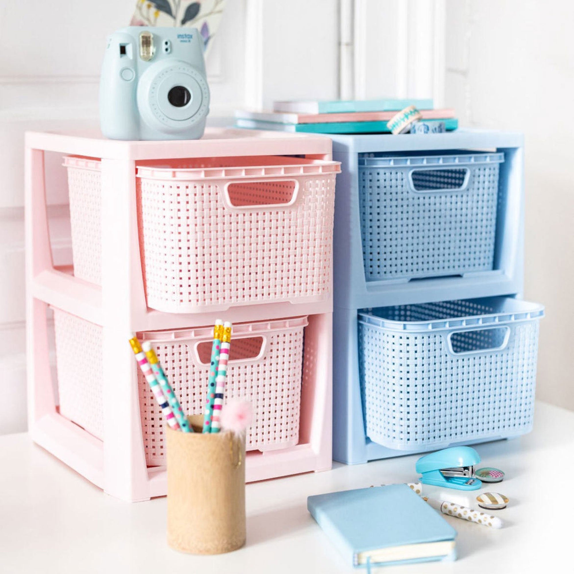 Branq Regal mit 2 Körben Rattan 