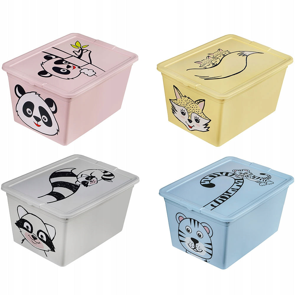 123124 BRANQ STORAGE CONTAINER PANDA 30L Color pink