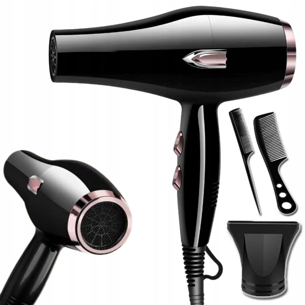 1250W HAIR DRYER WITH IONIZATION COLD AIR CONCENTRATOR 3 Modes