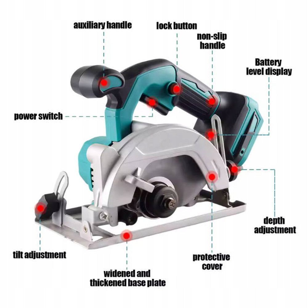 125mm Brushless Circular Saw For Wood Cutter 6500 RPM Professional Cutting Brand no brand