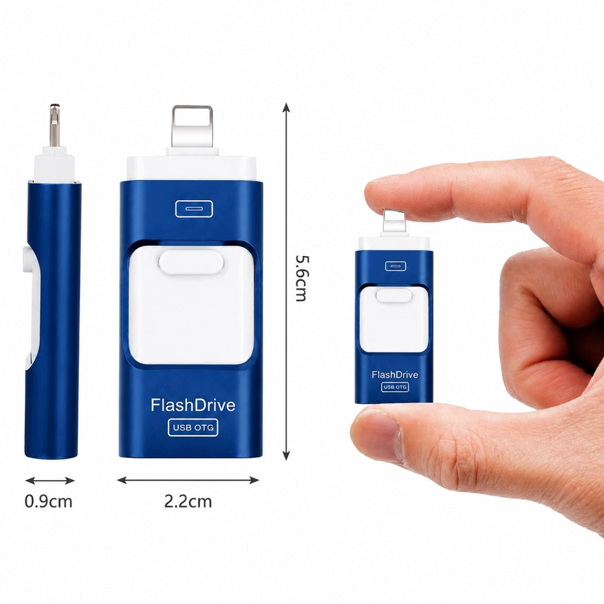 128GB 4-in-1 USB Flash Drive for iPhone, Android, USB-C, Lightning (USB 3.0) Packaging status original