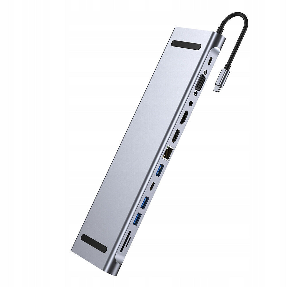 12IN1 LAPTOP DOCKING STATION WITH TRIPLE DISPLAY HDMI VGA 4K USB Manufacturer code 00C0064