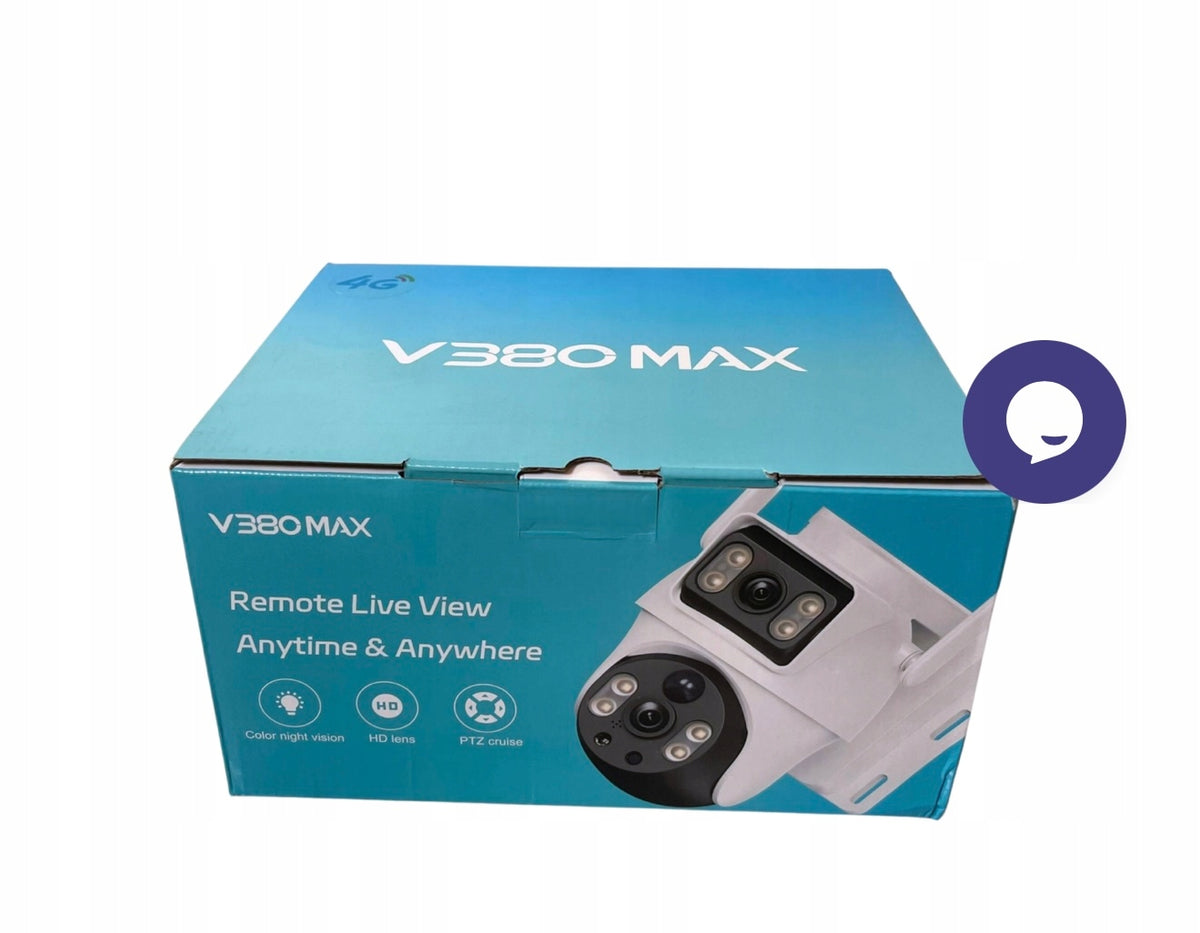12MP V380 MAX WiFi Solar Powered 360 Security Camera