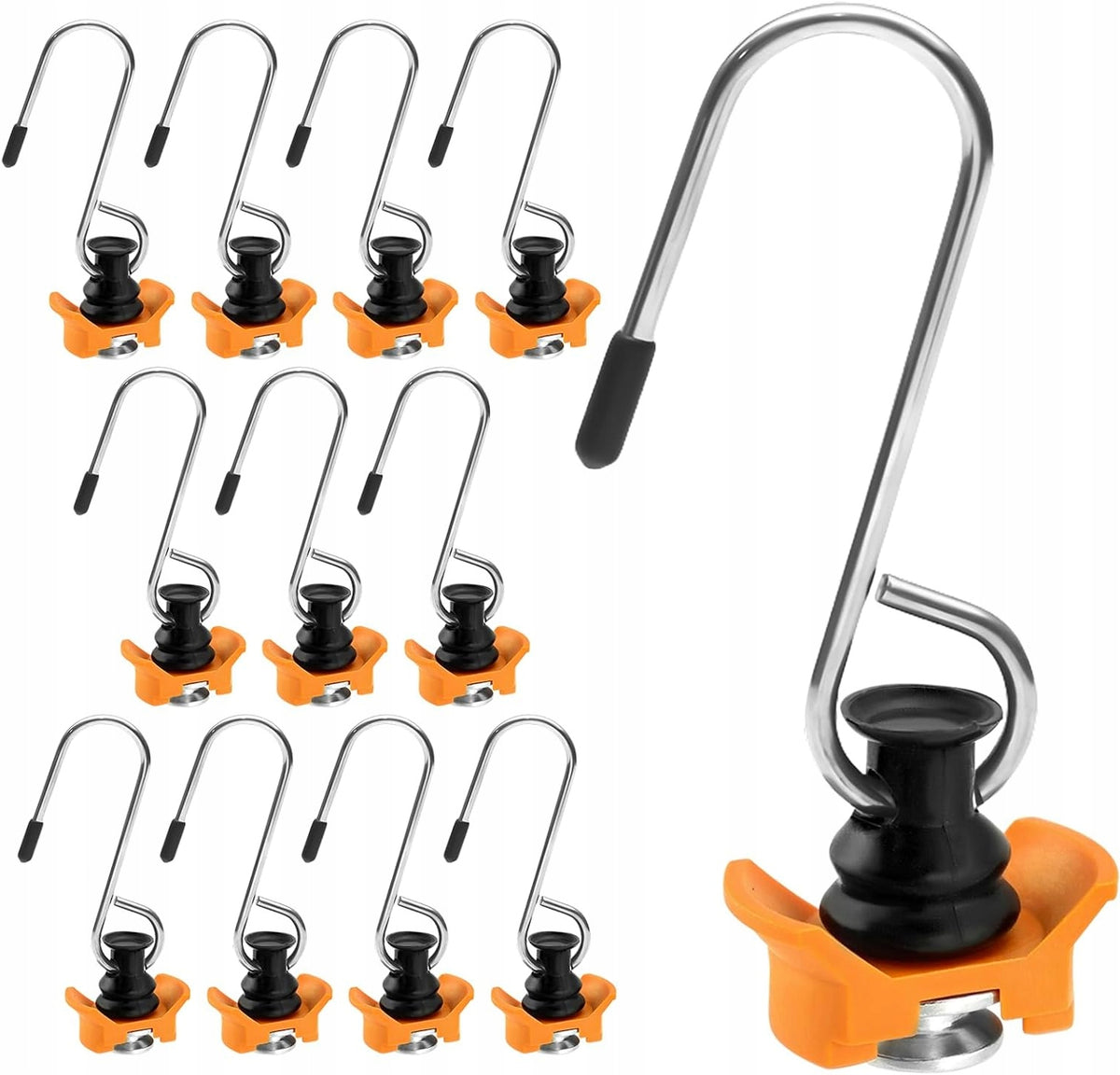 12PCS AIRCRAFT RAIL HOOKS STAINLESS STEEL 50KG