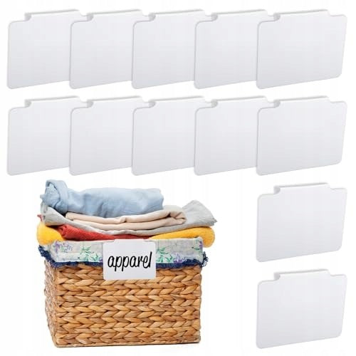 12PCS LABEL HOLDERS CLIP BASKET LABEL CLIPS WHITE Packaging status original