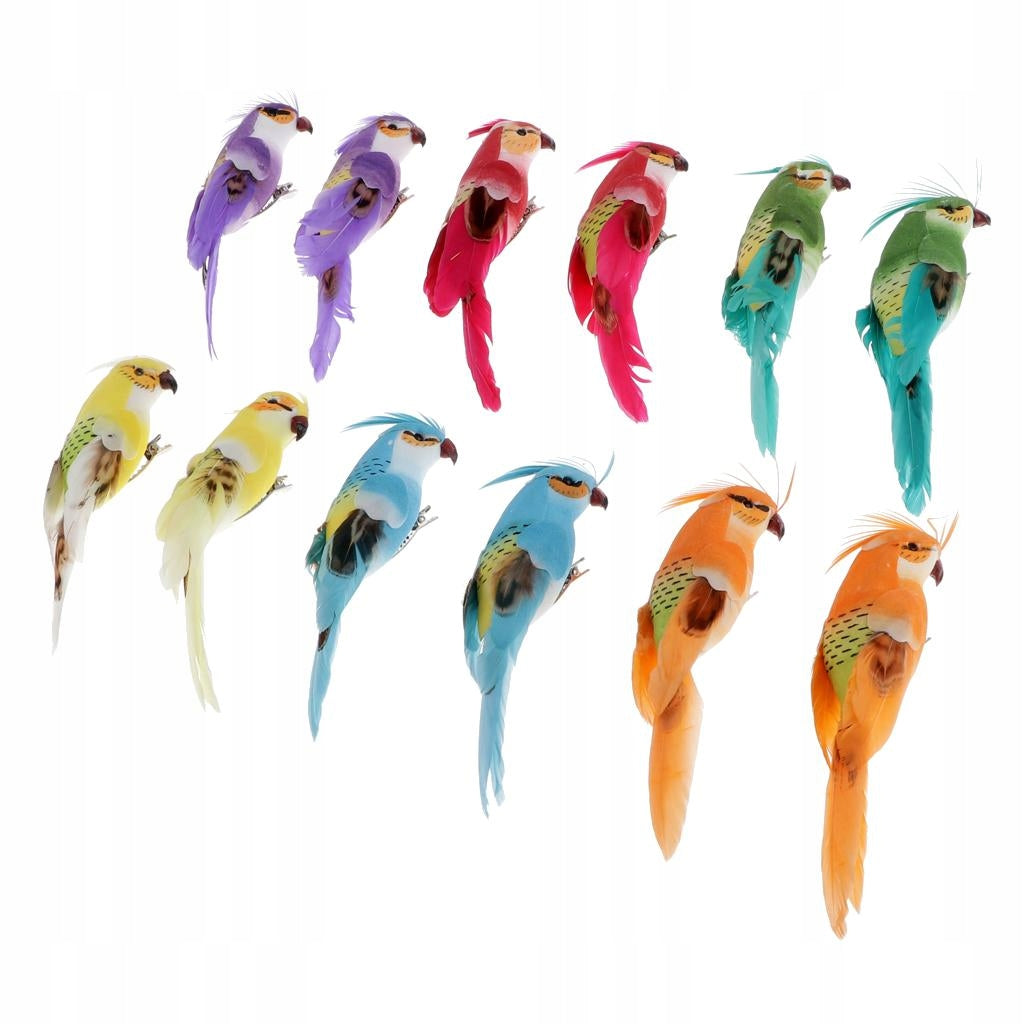 12Pcs Artificial Simulation Foam Bird Wedding Party Decor with Clip EAN (GTIN) 0764820084137