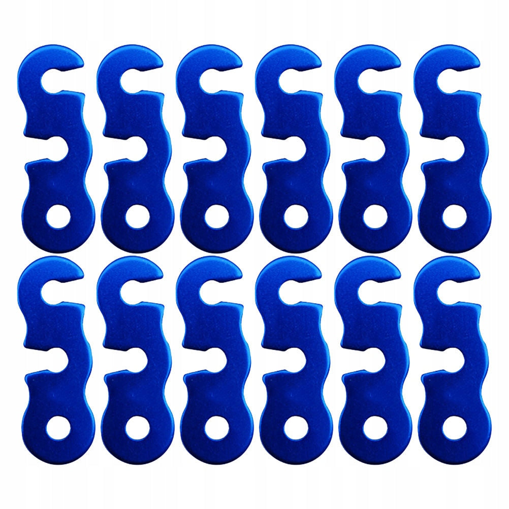 12Pcs Blue Aluminum Alloy Tent Rope Buckles Camping Wind Rope Adjusters Manufacturer code 7300979