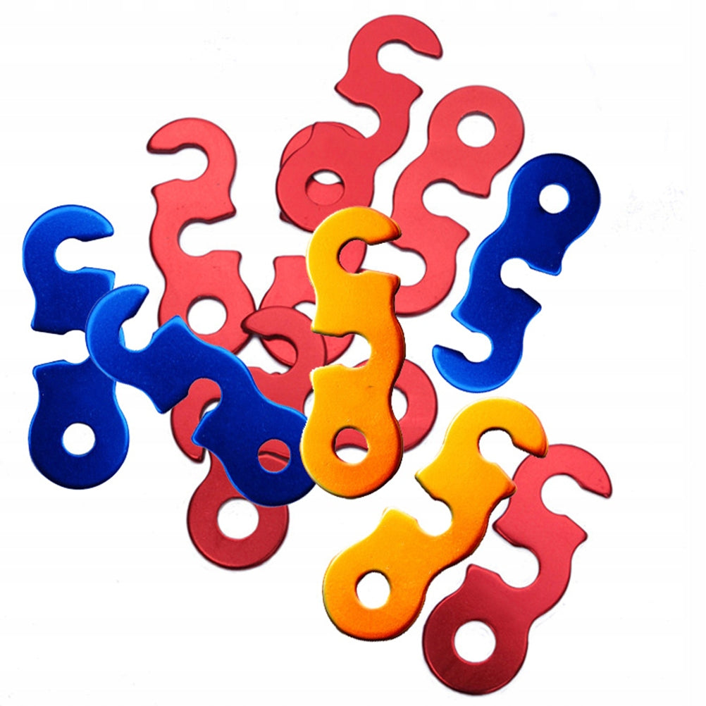 12Pcs Blue Aluminum Alloy Tent Rope Buckles Camping Wind Rope Adjusters