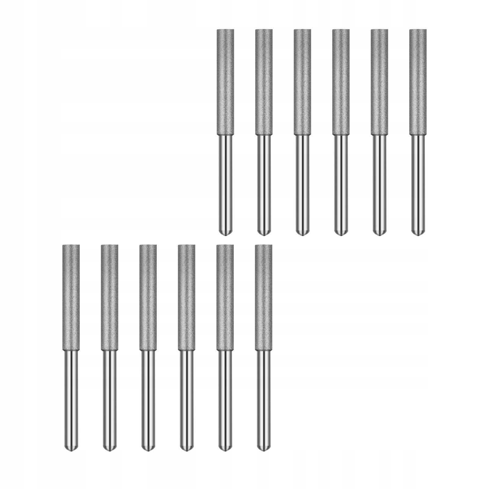 12Pcs Diamond Chainsaw Sharpener Chainsaw Sharpening Kit Silver 4mm