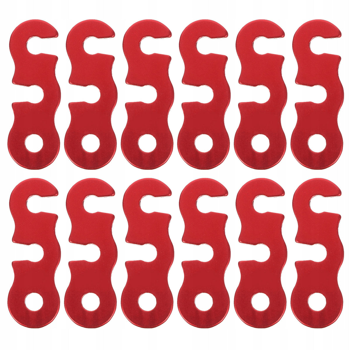 12Pcs Red Tent Rope Fastener Aluminum Alloy Durable Outdoor Windstopper Manufacturer code 7300900