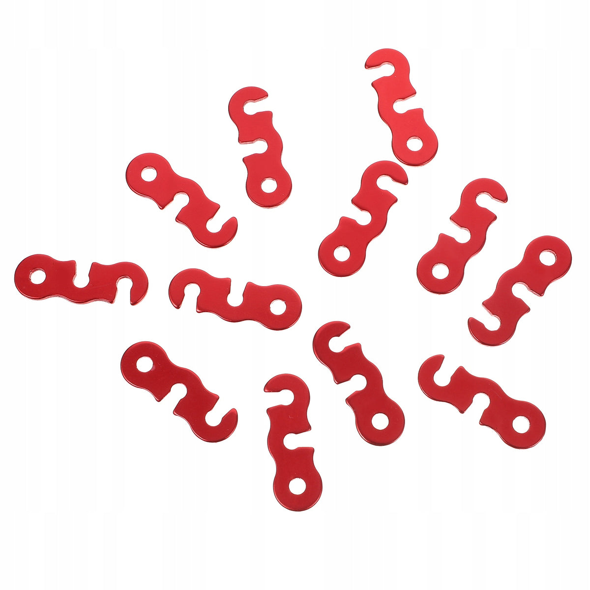 12Pcs Red Tent Rope Fastener Aluminum Alloy Durable Outdoor Windstopper