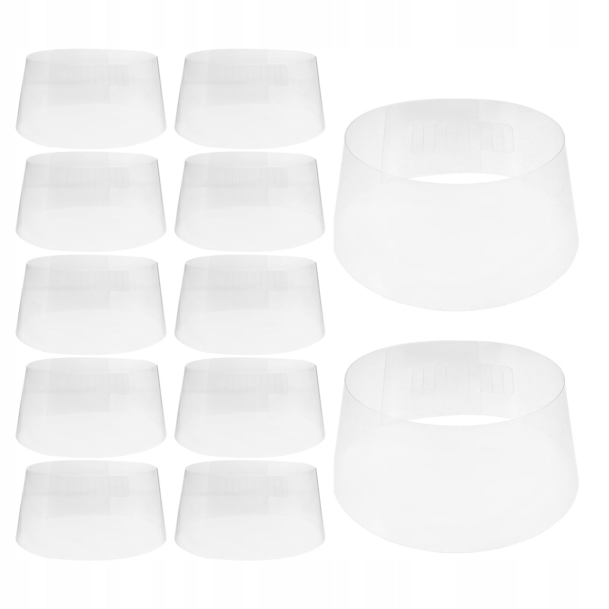 12Pcs Transparent Plastic Hat Shapers with Adjustable Buckle for Home Color transparent