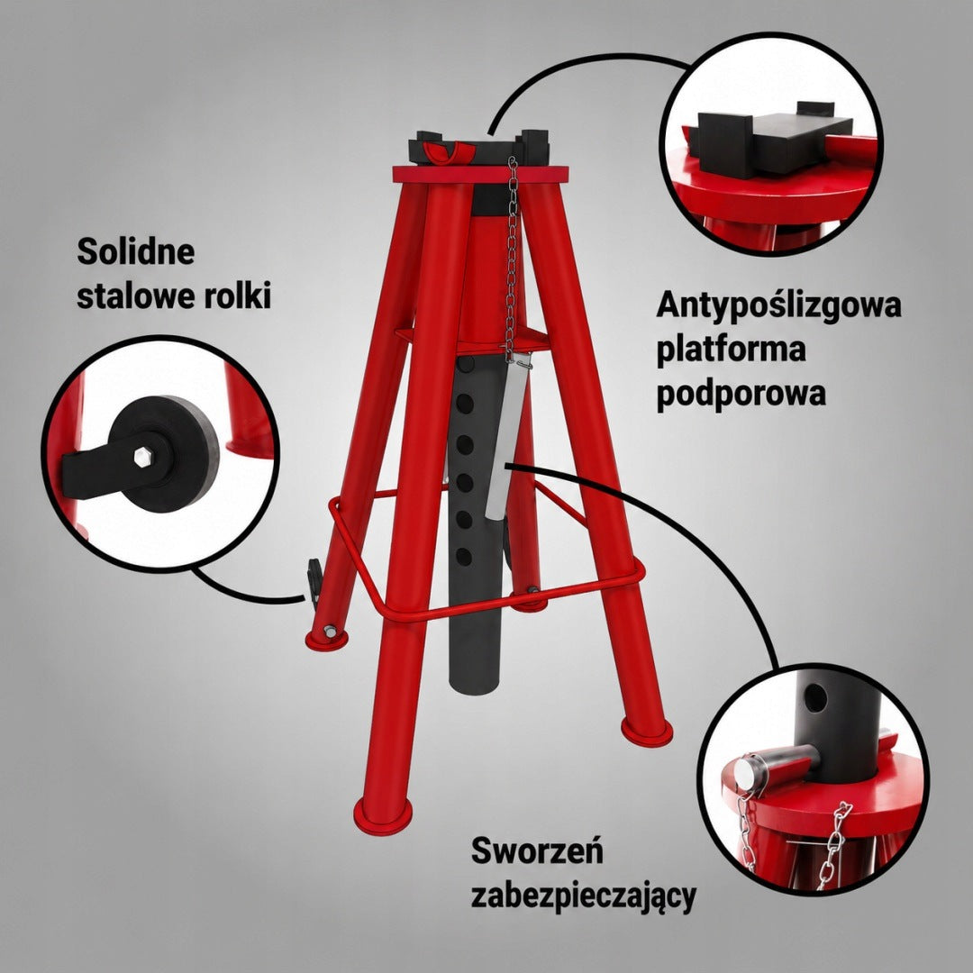 12T Adjustable Support Stand for Cars and Machines 74-122cm Steel Brand Bituxx