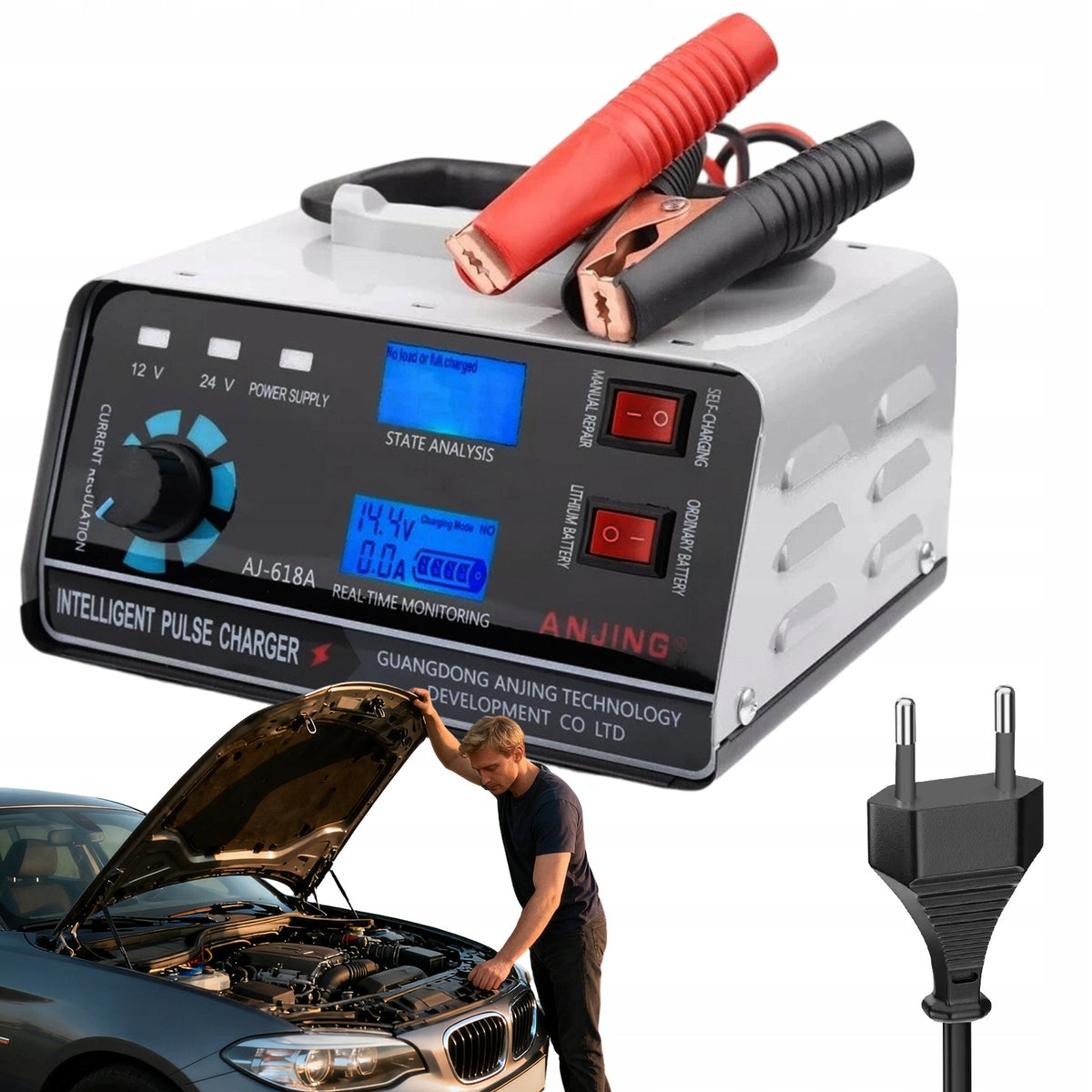 12V 24V 400W SMART RECTIFIER FOR CAR BATTERY METAL