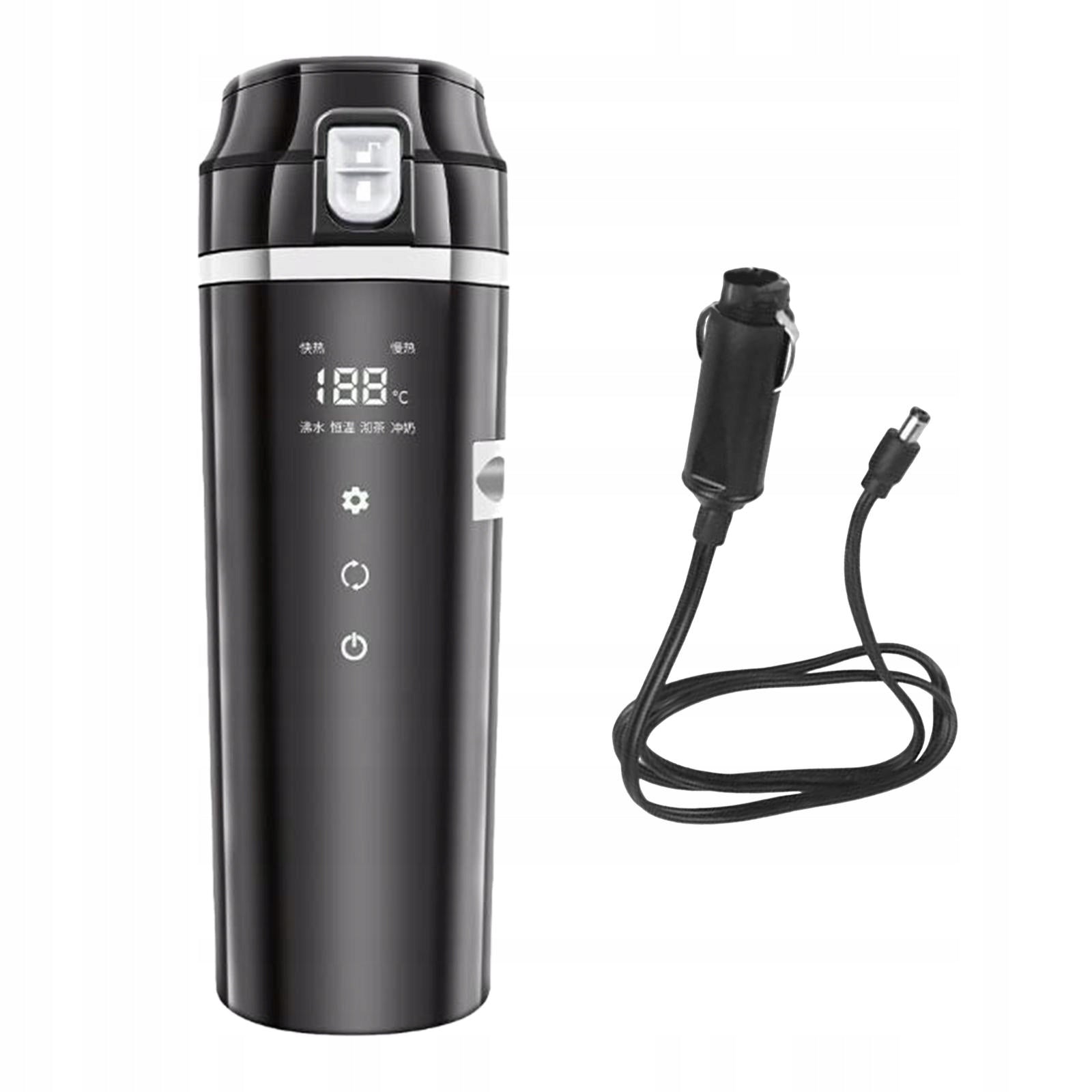 12V 24V Car Kettle Boiler Heating 500ml Insulated Cup for Heating Black Kind steam juicer