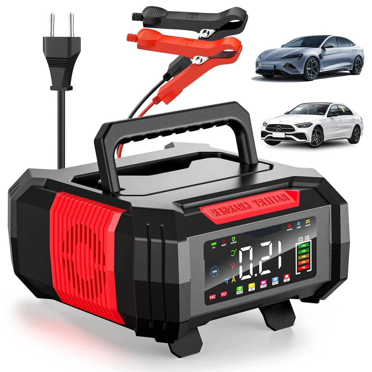 12V/24V SMART CAR BATTERY CHARGER FOR EFB Packaging status original