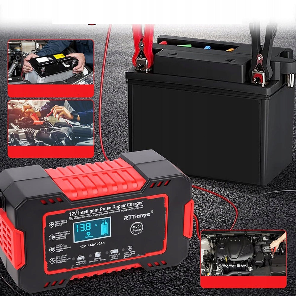 12V 6A CAR BATTERY CHARGER WITH LCD AND TEMPERATURE COMPENSATION Brand no brand