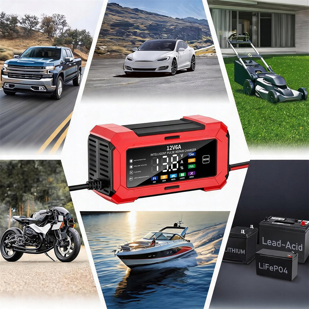 12V 6A CAR RECTIFIER WITH COLOR SCREEN AND THERMAL PROTECTION Packaging status original