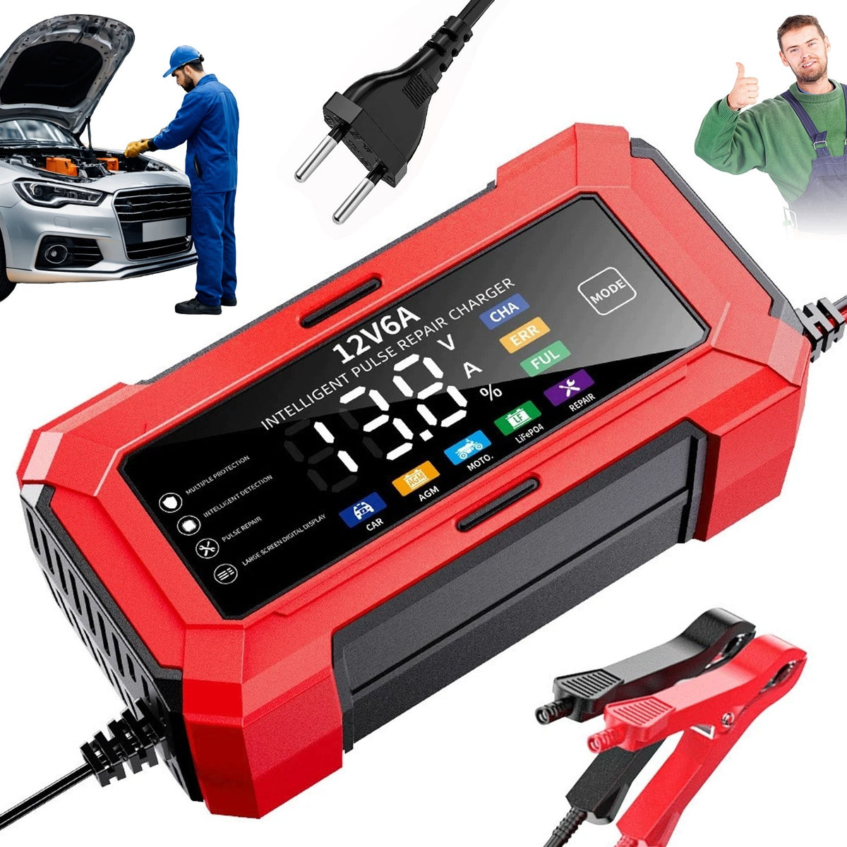 12V 6A MOTORCYCLE CAR BATTERY CHARGER RECTIFIER