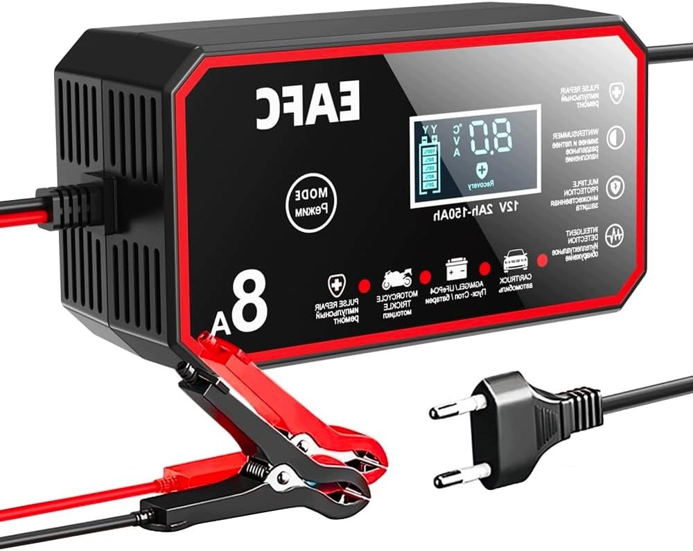 12V 8A CHARGER FOR CAR BATTERY WITH TEMPERATURE COMPENSATION