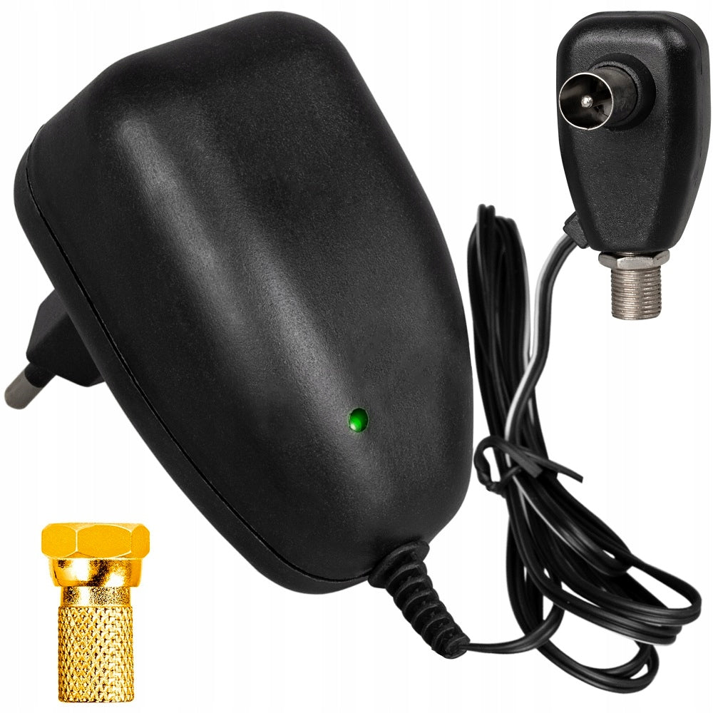 12V ANTENNA POWER SUPPLY DVB-T2 AMPLIFIER FOR TERRESTRIAL TV SOCKET F PLUG VAYOX