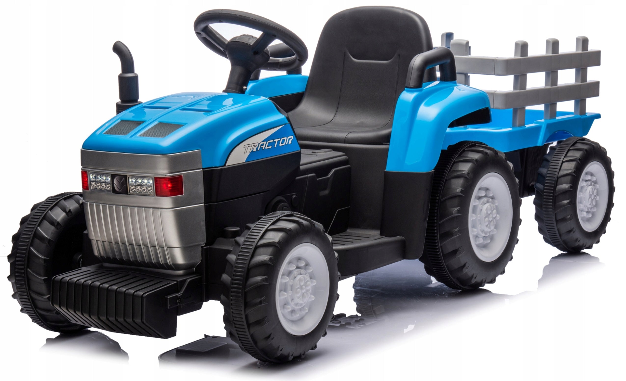 12V Battery Tractor with Trailer Vehicle for Kids