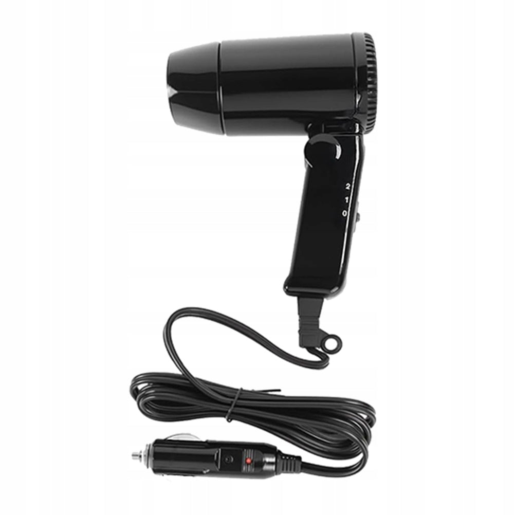 12V CAR FOLDING HAIR DRYER WITH TWO HEATING MODES Manufacturer code SUSZARKA 12V SAMOCHODOWA SKŁADANA