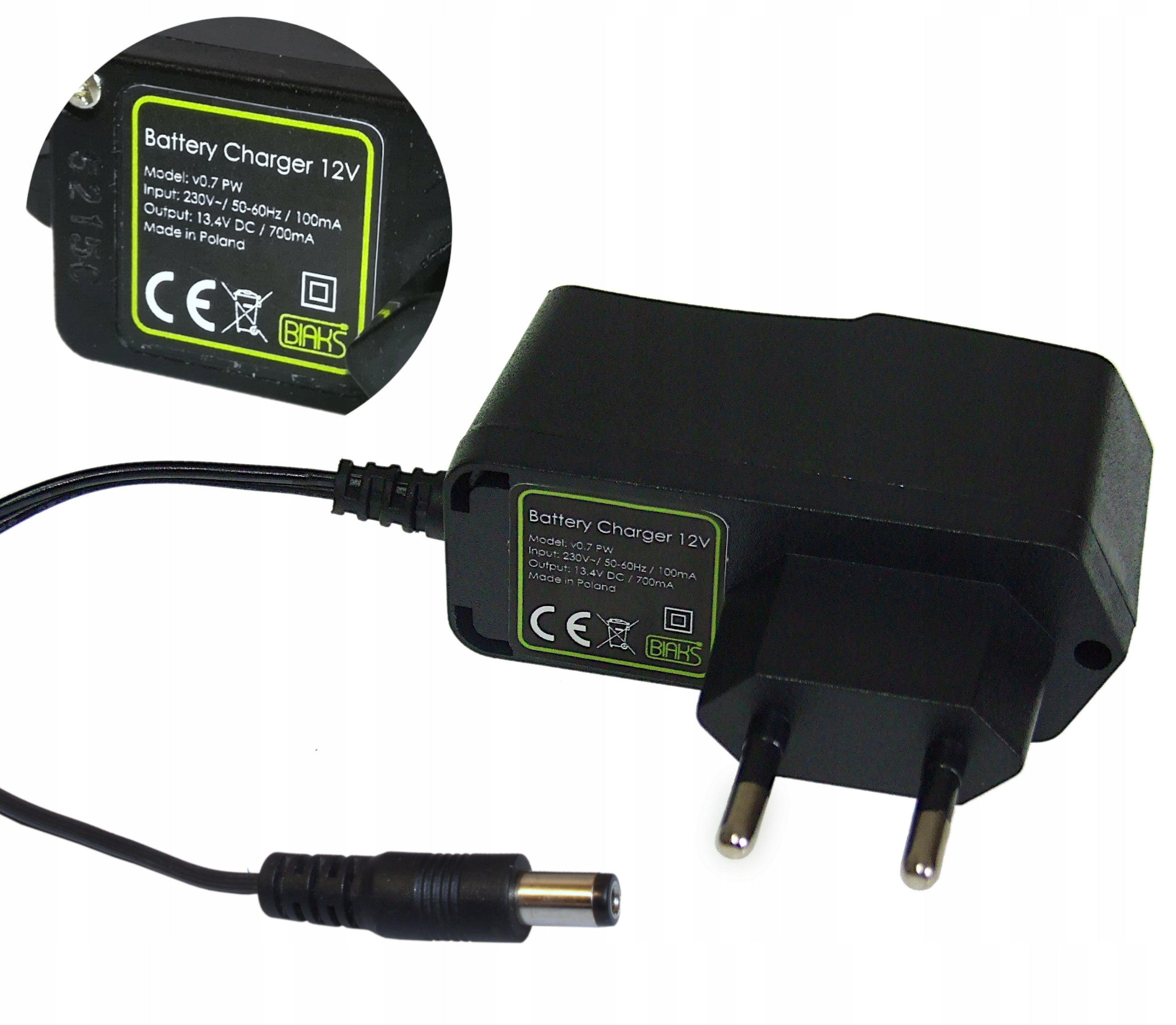 12V CHARGER FOR CARS - PIN PLUG
