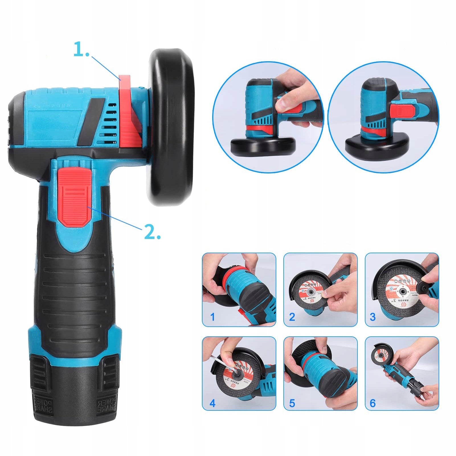 12V CORDLESS ANGLE GRINDER, PORTABLE FOR DIY AND RENOVATIONS Brand no brand