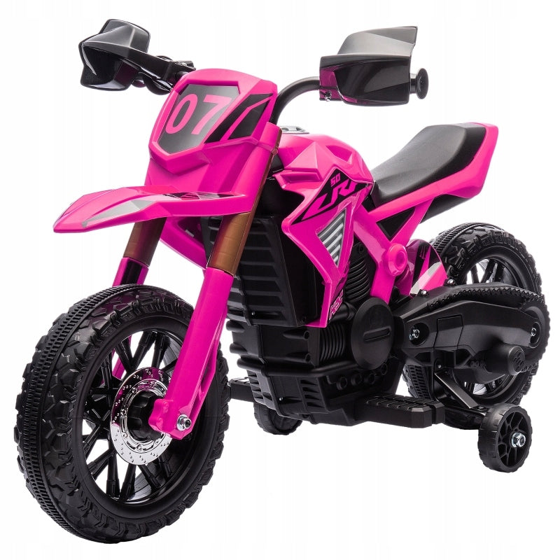 12V ELECTRIC CHILDREN'S SCOOTER WITH TRAINING WHEELS 3 KM/H FOR 3-8 YEARS
