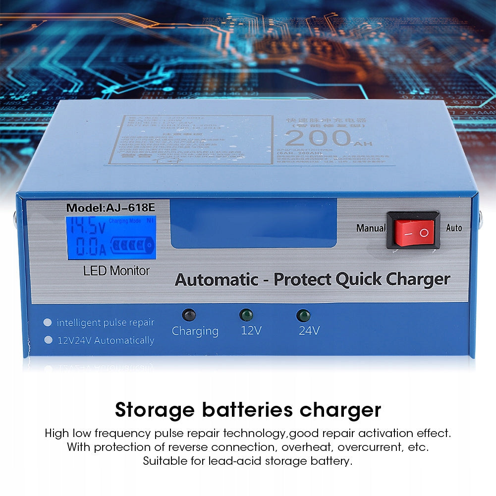 12V Lead Acid Battery Charger Emergency Device Packaging status original