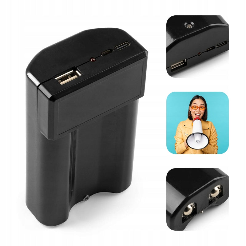 12V Lithium-Ion Battery with Vonyx Charger for Megaphones