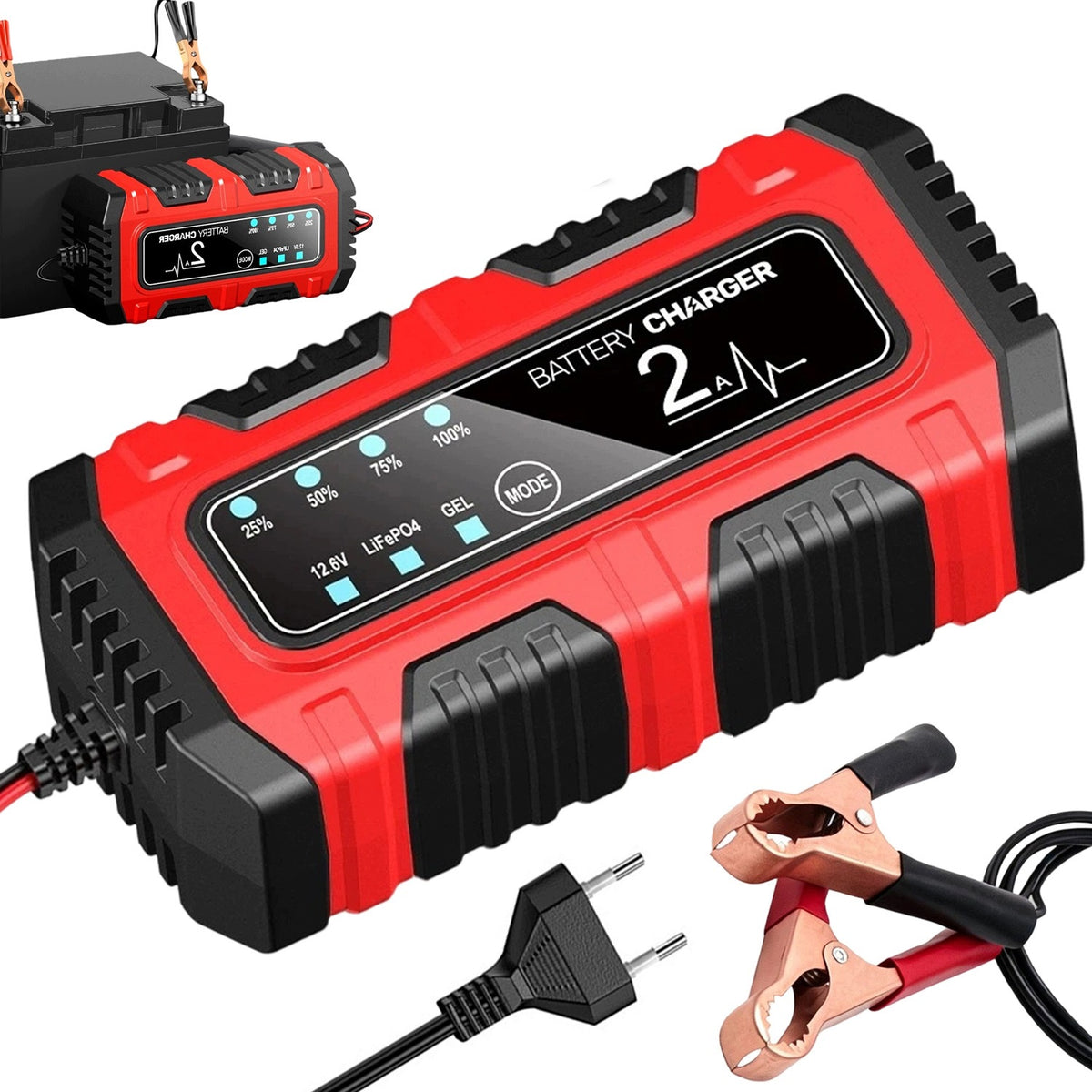 12V PORTABLE CAR RECTIFIER FOR VEHICLE MOTORCYCLE CAR BATTERIES
