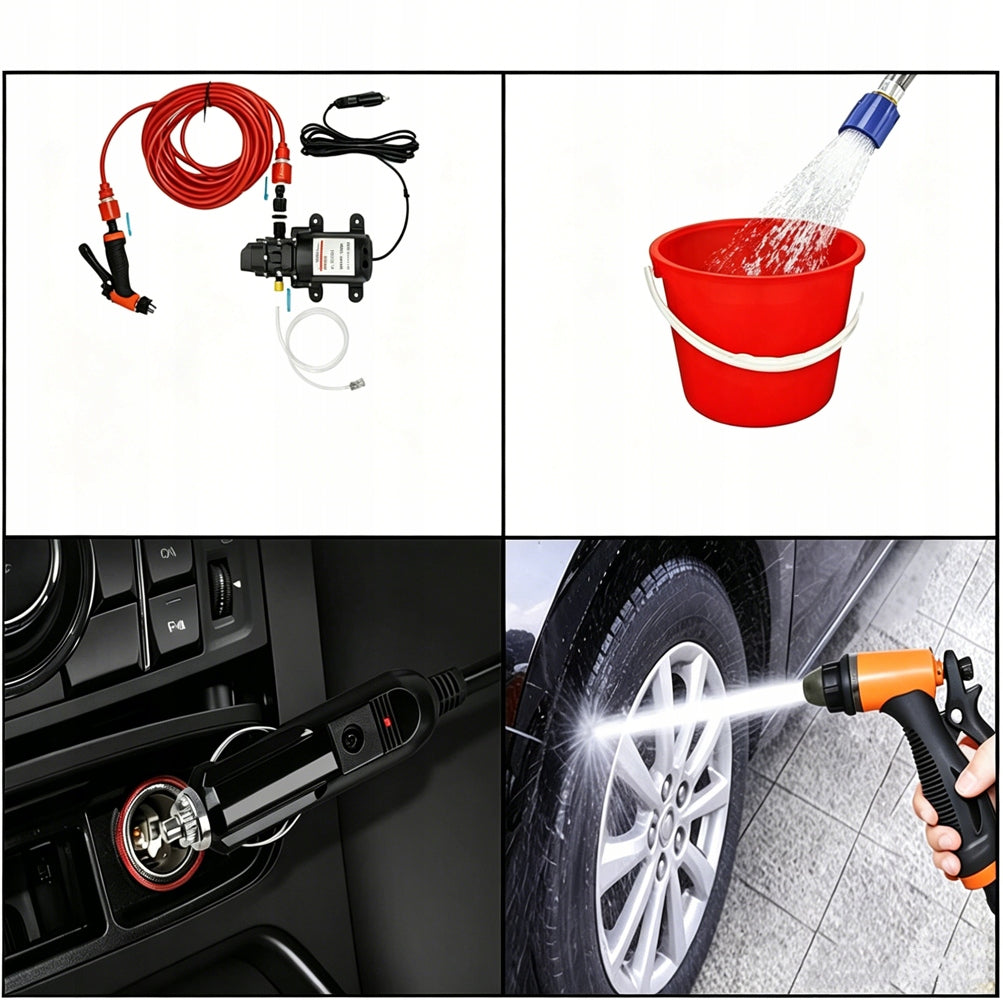 12V SELF-PRIMING WATER PUMP 100W WITH GUN MOTORHOME PRESSURE WASHER Brand no brand