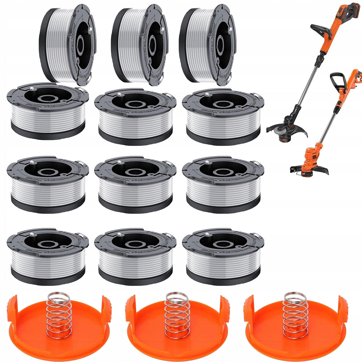 12pcs FISHING LINE SPOOLS FOR TRIMMER BLACK&DECKER 10m 1.65MM