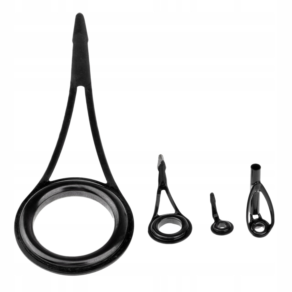 12pcs Saltwater Fishing Rod Tip Stainless Steel Guides Repair Kit DIY Model Pierścień oka wędki