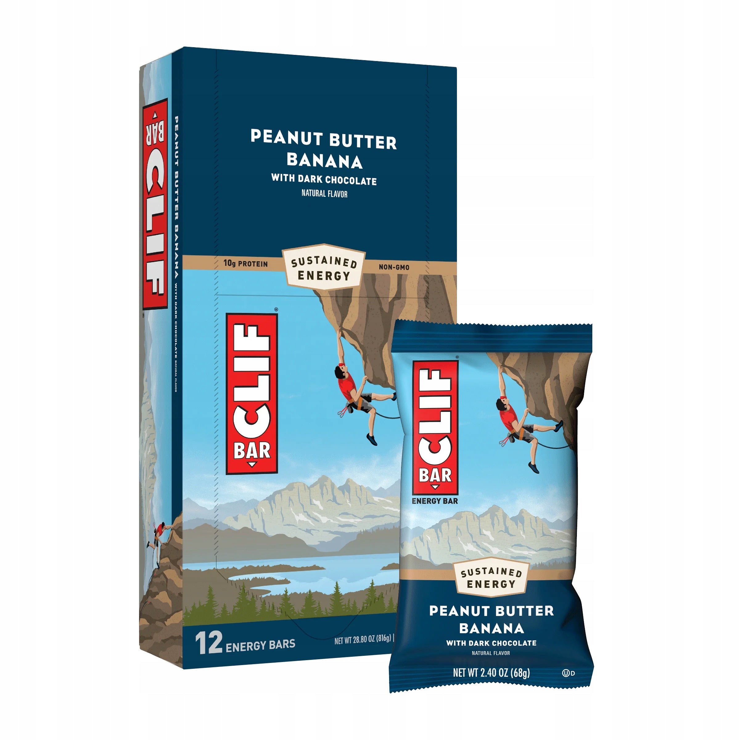 12x Bar Clif Bar Energy Bar Clif 68 g Chocolate - Banana