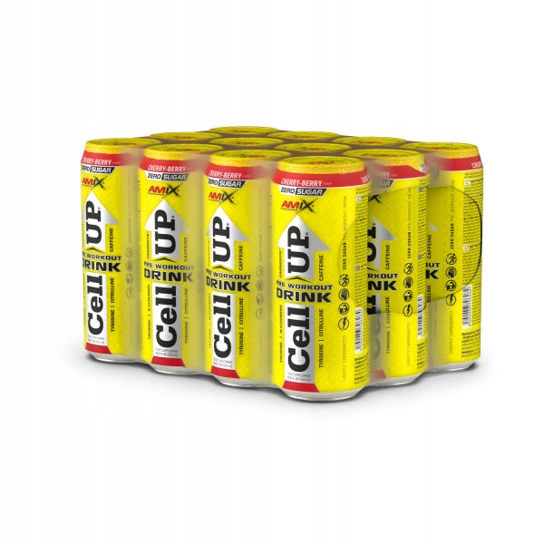 |12x| CellUP PreWorkout Drink 500ml cherry berry