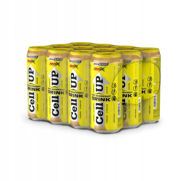 |12x| CellUP PreWorkout Drink 500ml golden peach