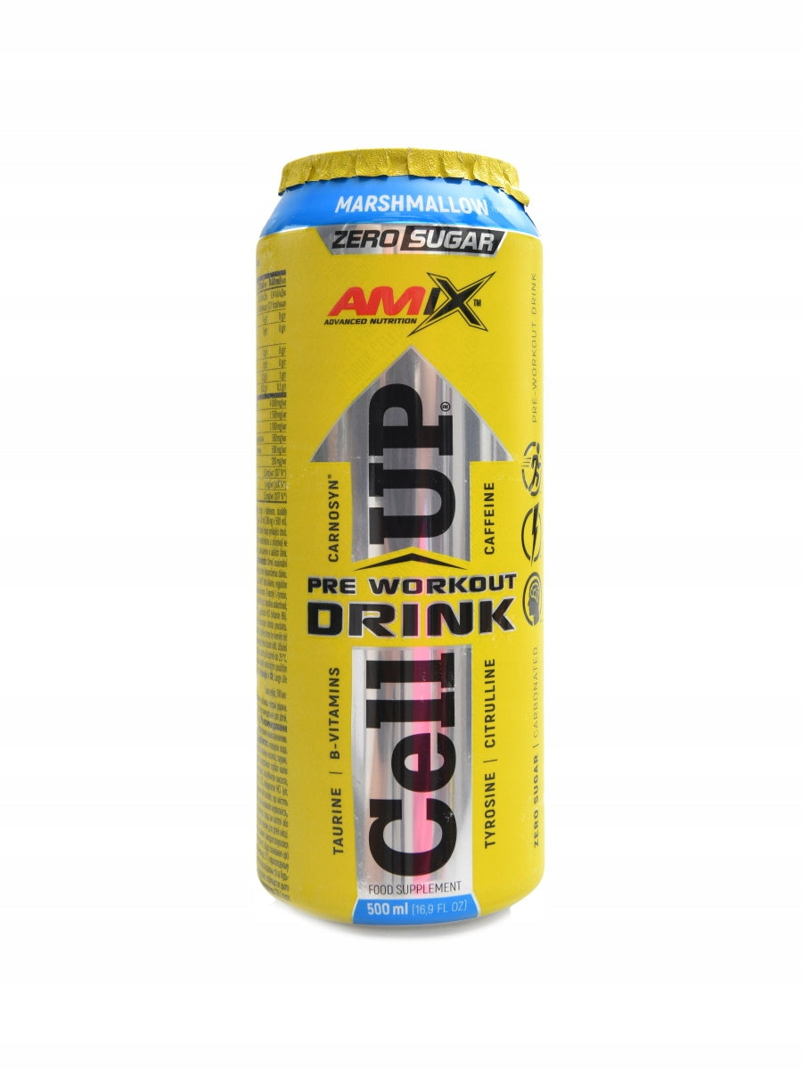 |12x| CellUP PreWorkout Drink 500ml marshmallow Packaging status original
