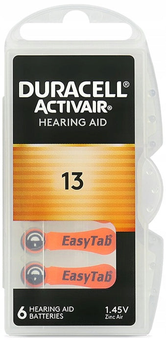 12x DURACELL ACTIVAIR TYPE 13 HEARING AID BATTERIES Manufacturer code AQ000381 1